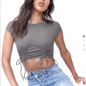 princess polly stormi top khaki